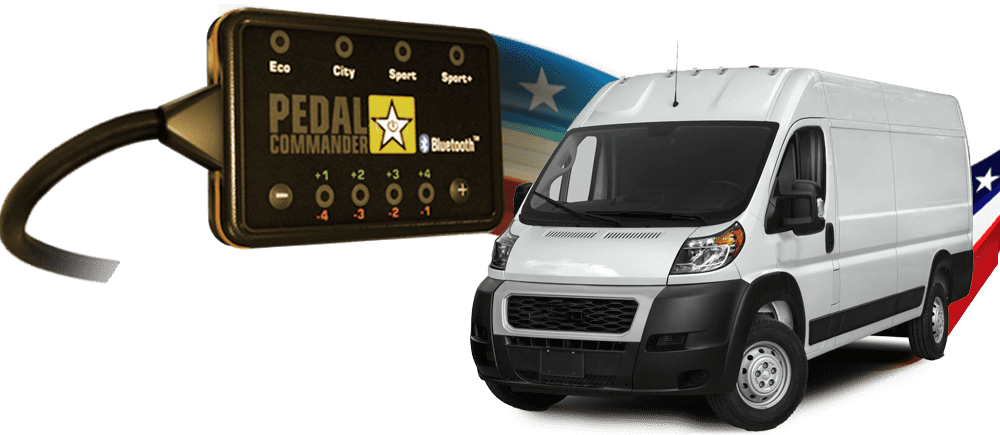 RAM Promaster 3500 and the Pedal Commander, the only performance part to make it perfect